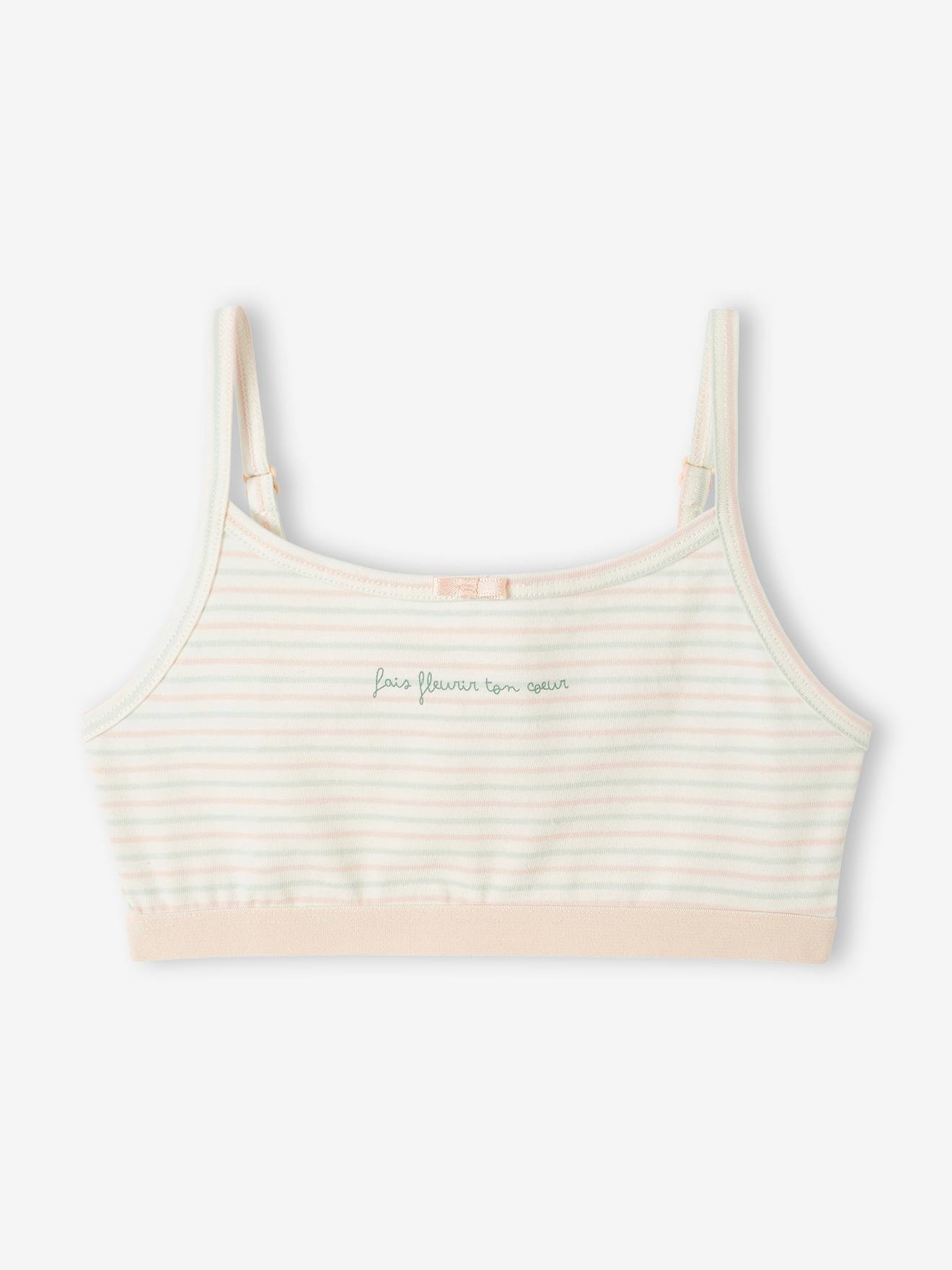 Lot de 2 brassières fille flowers rose poudré