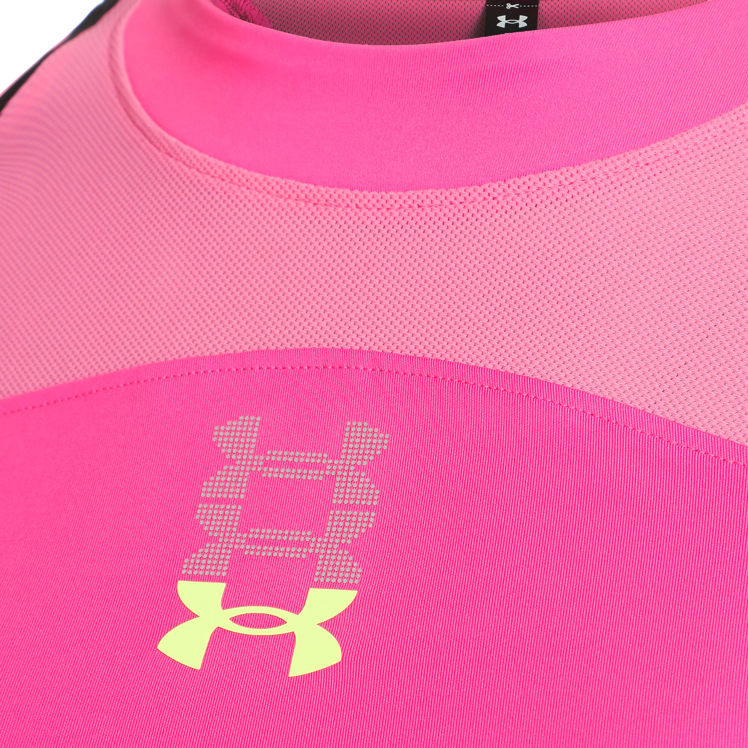 Run Anywhere Crop Laufshirt Damen - Pink, Schwarz