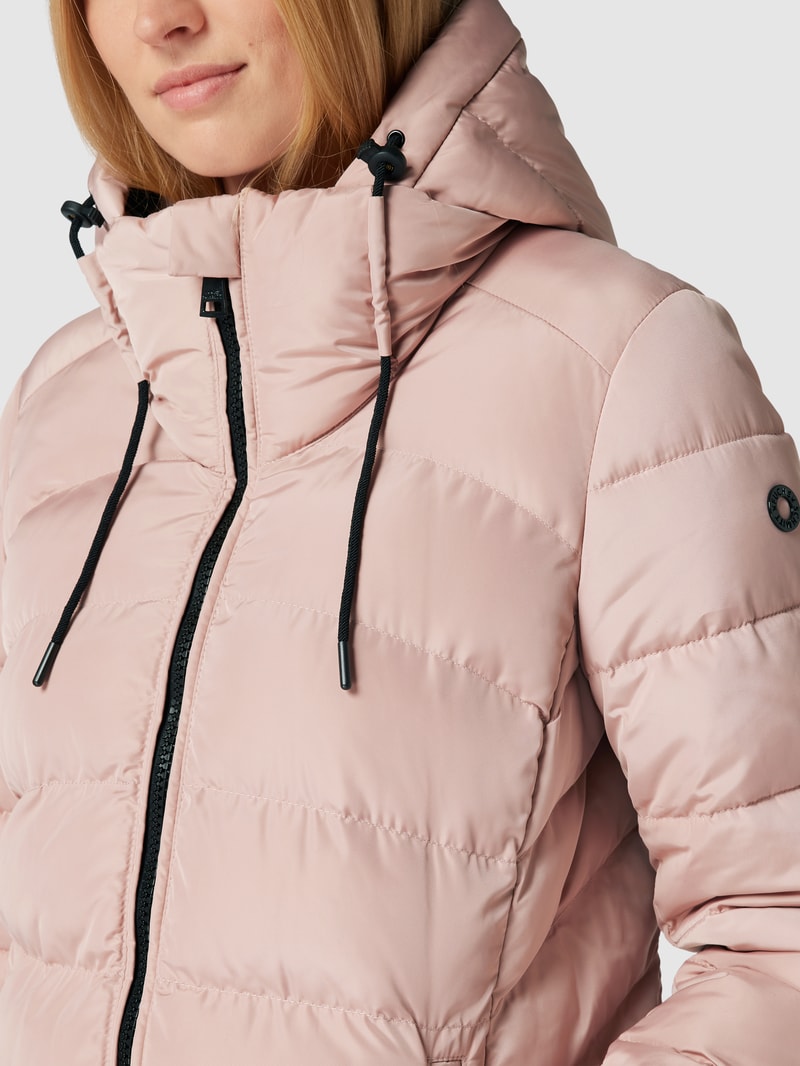 Steppjacke mit Kapuze in rosé