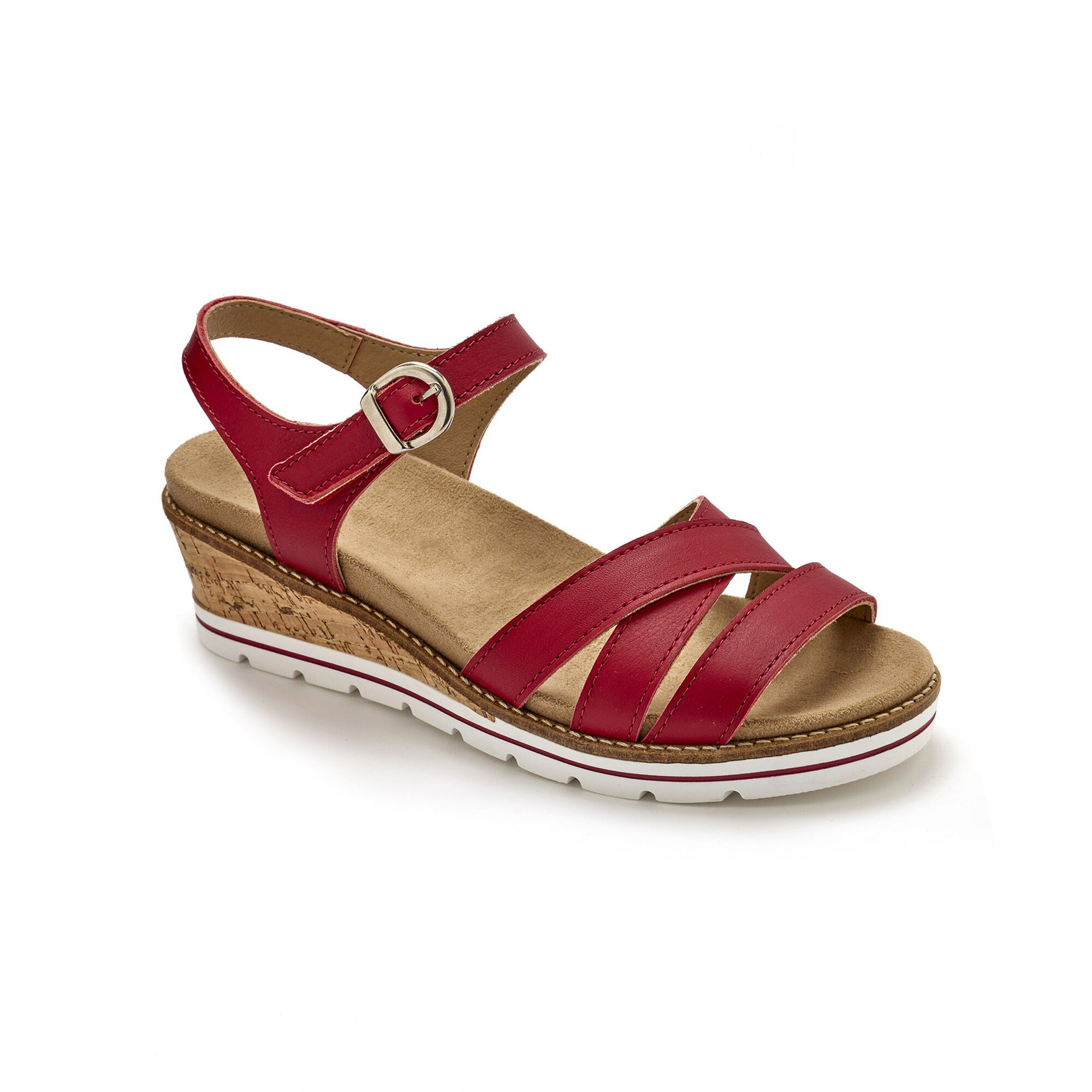Sandales cuir brides croisées