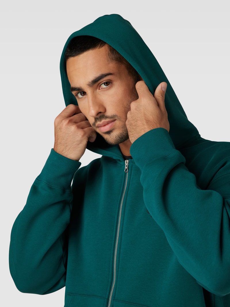 Sweatjacke mit Label-Stitching - PUMA X P&C* in dunkelgrün