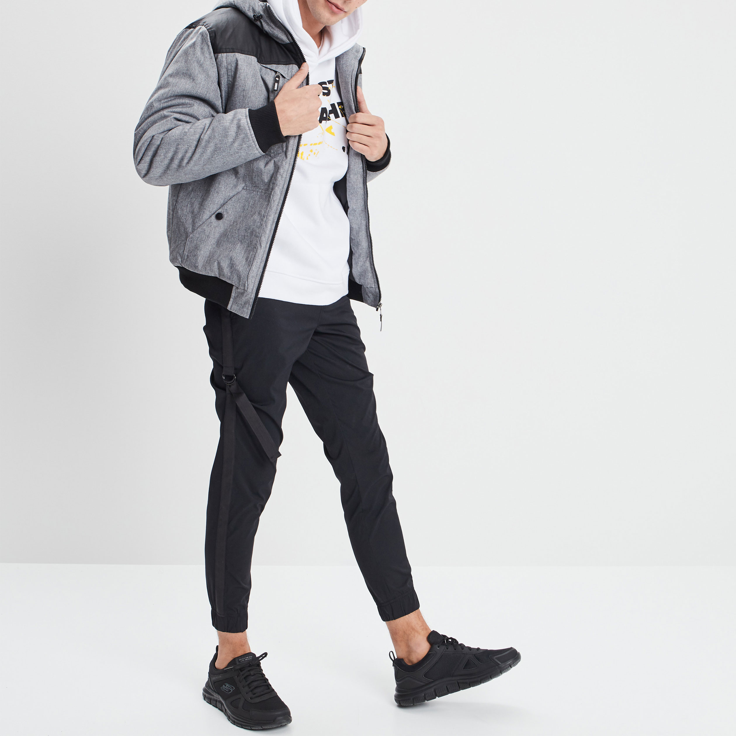 Blouson droit à capuche gris garçon | La Halle