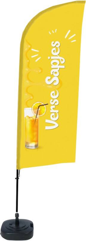 SHOWDOWN Strandflagge Verse Sapjes Windform 330 x 89 cm Einzel Aluminium