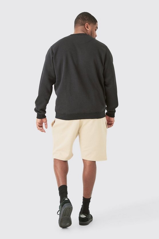 Plus lockere Jersey-Shorts mit Print