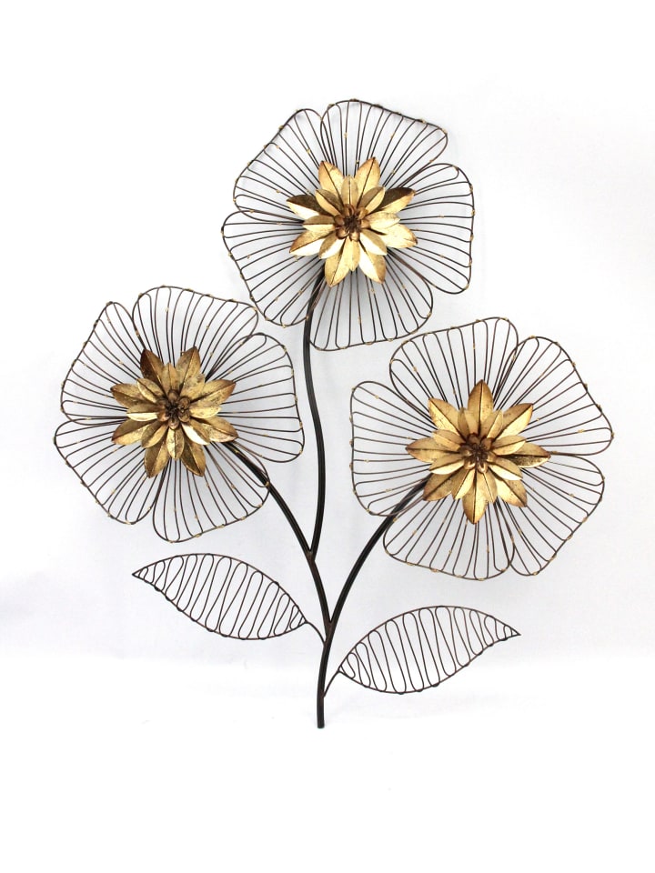 möbel-direkt Wanddekoration „Blumenbouquet“ in schwarz günstig kaufen 1 Stück