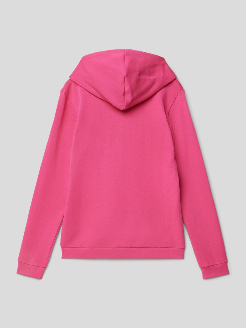 Hoodie mit Label-Print in pink
