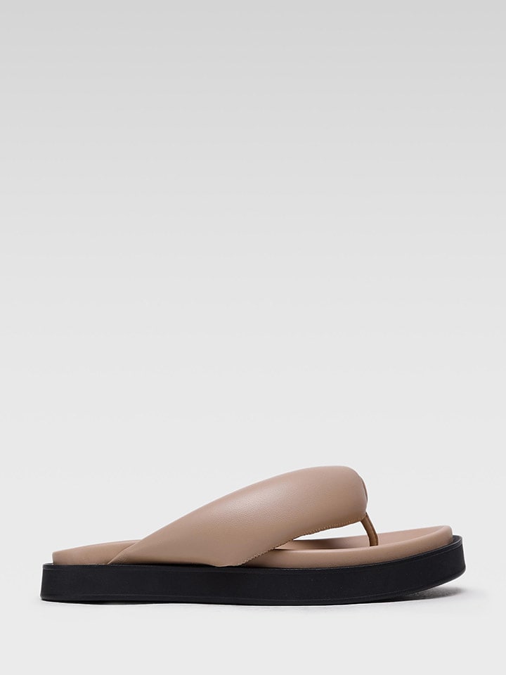Gino Rossi Leder-Zehentrenner in Beige günstig kaufen