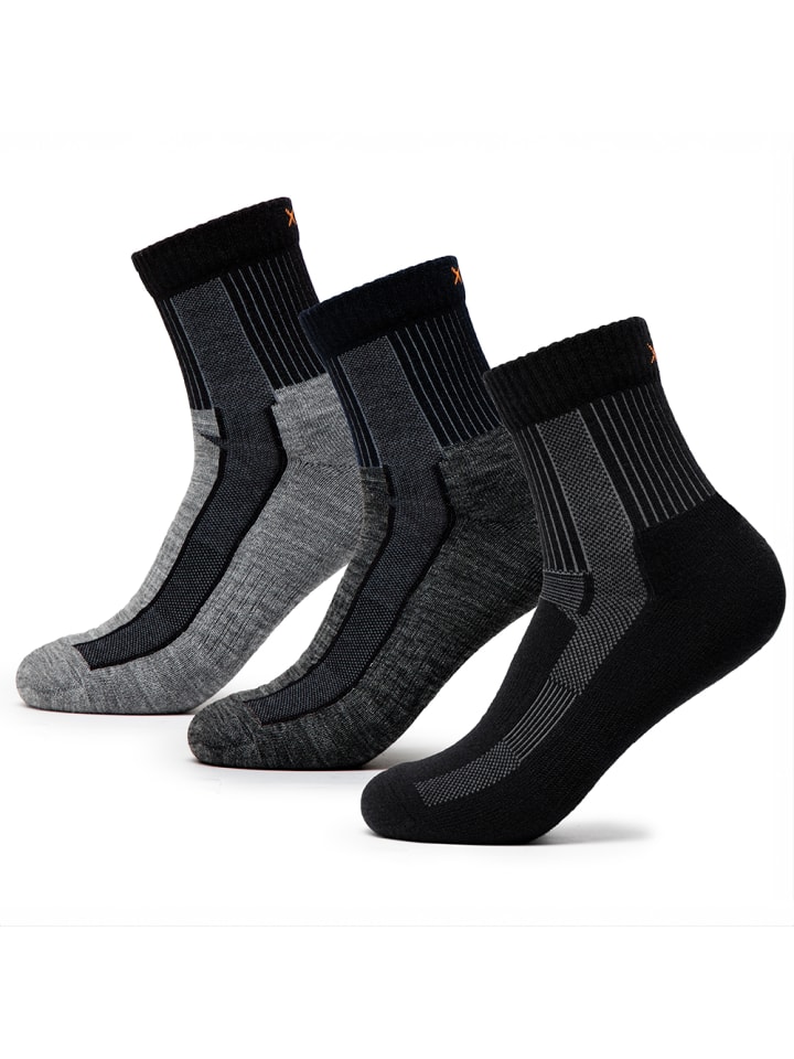 Occulto 3er Pack Merino Wandersocken Makalu in Schwarz-Grau-Navy günstig kaufen