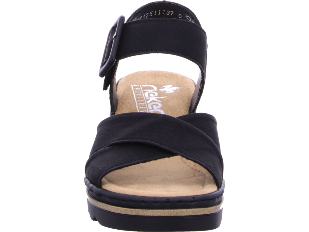 RIEKER Klassische Sandalen schwarz