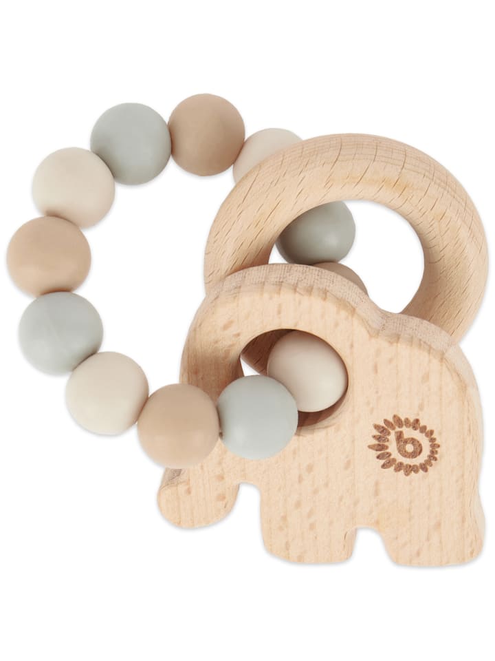 Bieco Spielwaren Greifling Holz Natur mit Silikon Elefant - ab Geburt in Beige günstig kaufen onesize
