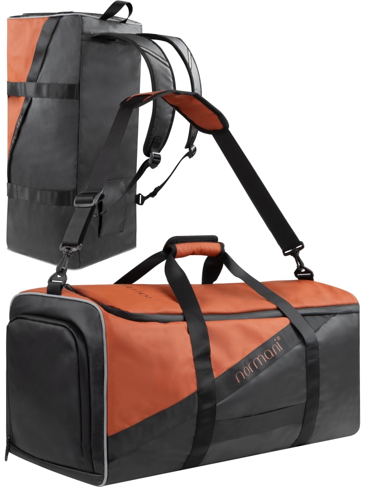 normani Sport- und Reisetasche mit Rucksackfunktion 90 l Nordpass in Orange günstig kaufen onesize