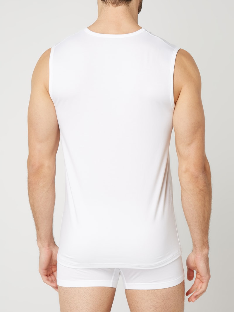 Tanktop mit Stretch-Anteil Modell 'Dry Cotton' in weiß