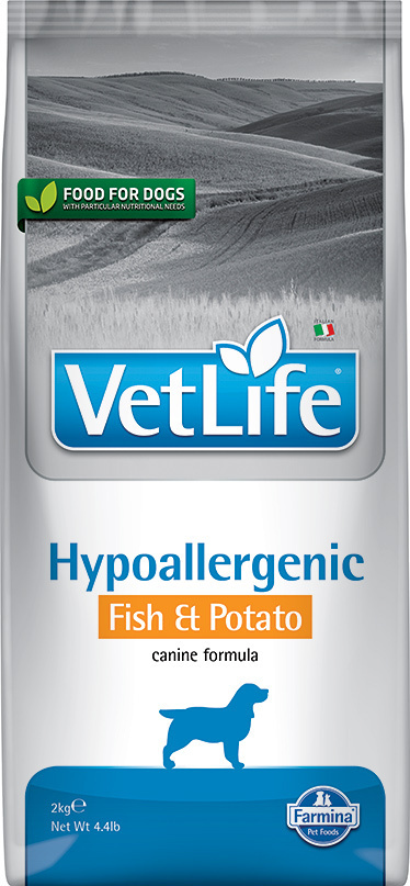 VetLife Hypoallergenes Hundefutter VetLife Farmina Hypoallergenic Fisch & Kartoffel 2 kg