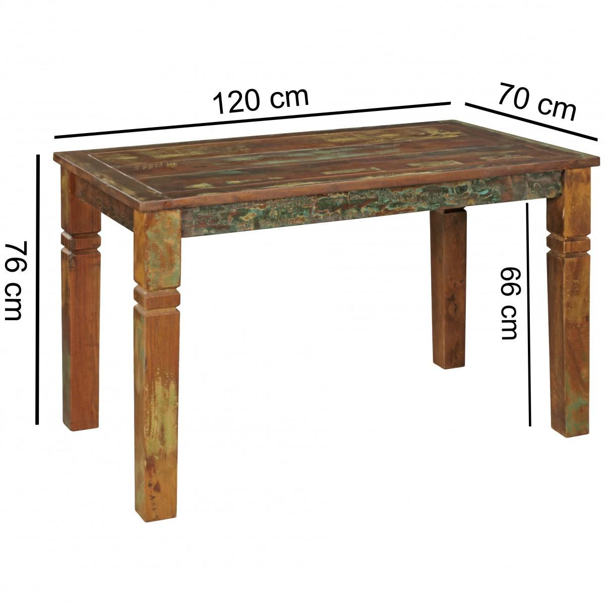 Wohnling Esszimmertisch KALKUTTA 120 x 70 x 76 cm Mango Massivholz