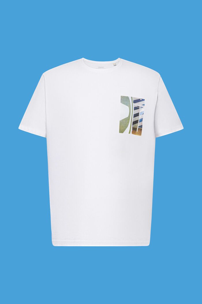 Rundhals-T-Shirt, 100 % Baumwolle