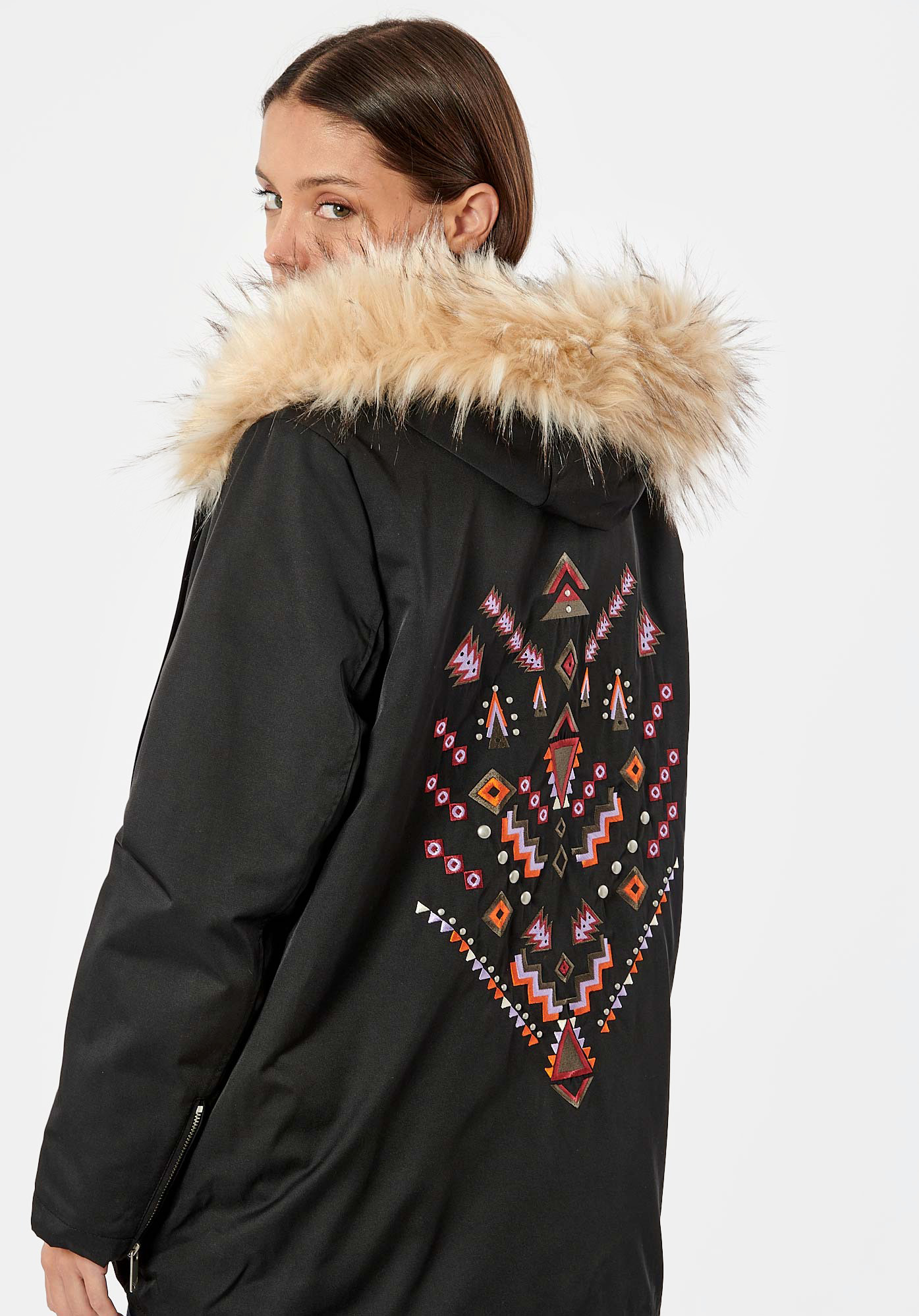PYTTA  Parka noire femme