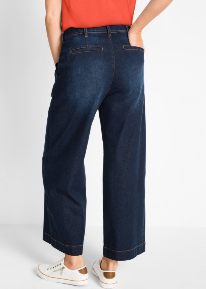 7/8-High Waist Ultra-Soft-Jeans mit High-Waist-Bequembund, Loose-Fit