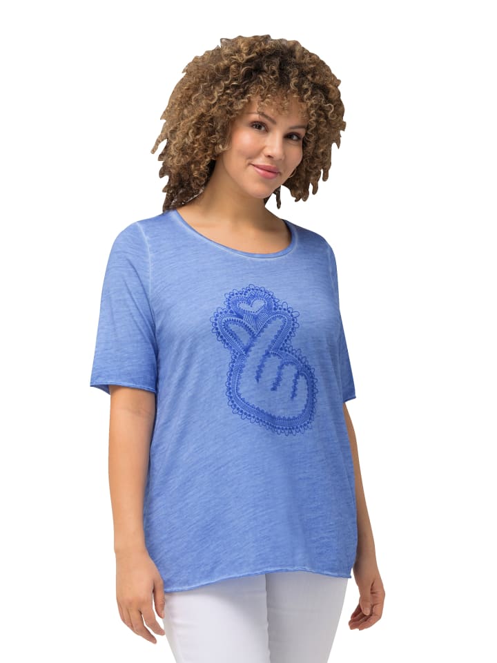 Ulla Popken Shirt in wolkenblau günstig kaufen