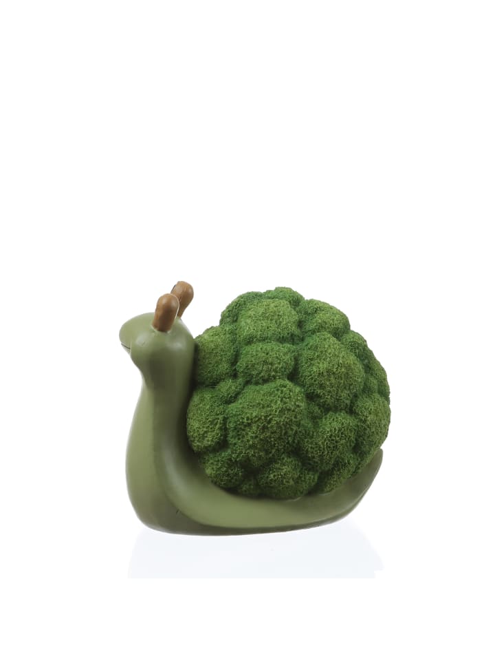 MARELIDA Dekofigur Schnecke Brokkoli Gartendeko für Beet Garten H: 11cm in grün günstig kaufen onesize