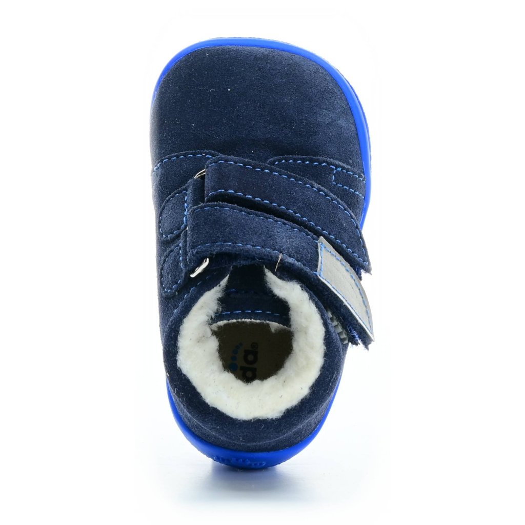 Beda Daniel mit Membran (BF 0001/W/MK) dunkelblaue Winter-Barfußstiefeletten
