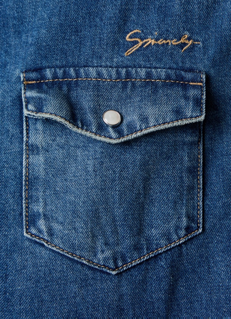 Givenchy Oversized denim overshirt with logo and chest pockets