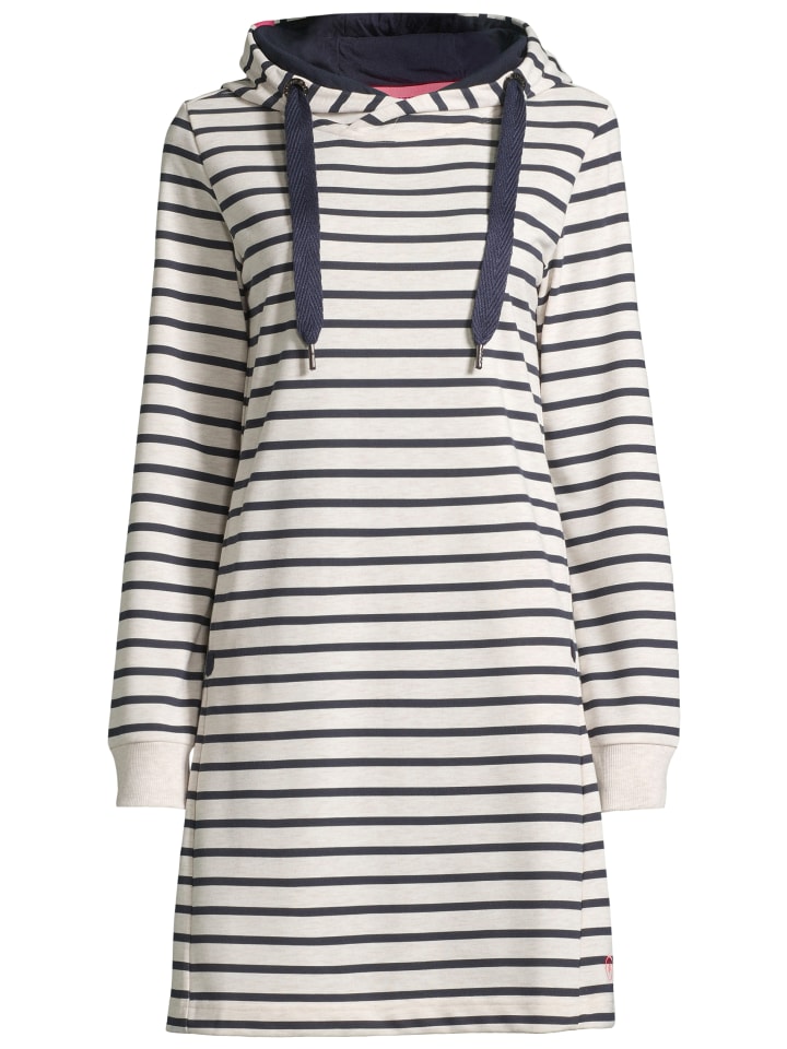 Salzhaut Knielanges Kleid (Midi) DAPHNE in Ecru-Navy günstig kaufen
