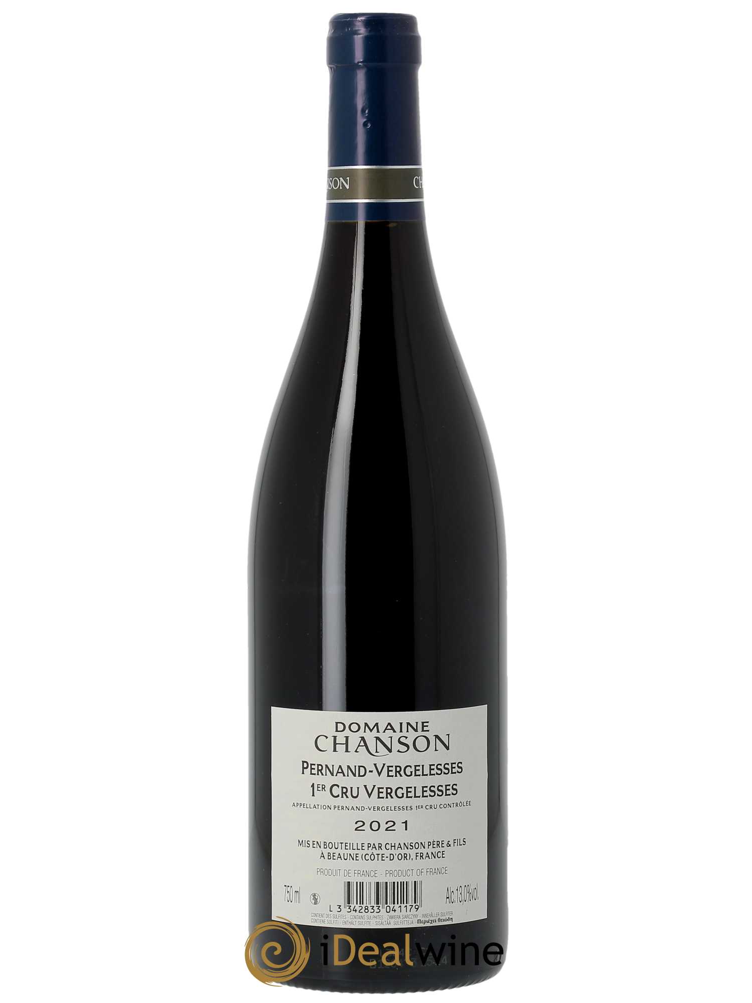 Pernand-Vergelesses 1er Cru Les Vergelesses Chanson (Domaine)  2021 - Lot de 1 Bouteille