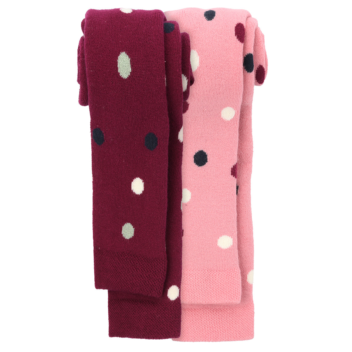2 Baby Leggings mit Punkten