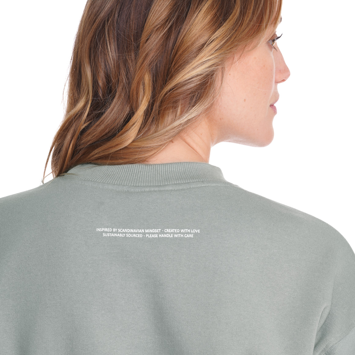 Damen Sweatshirt mit Print im Nacken