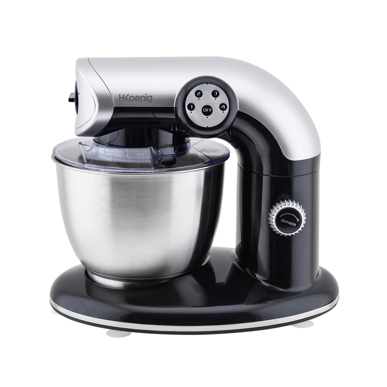 H.Koenig Küchenmaschine KM80 mit 4 Geschwindigkeiten, schwarz