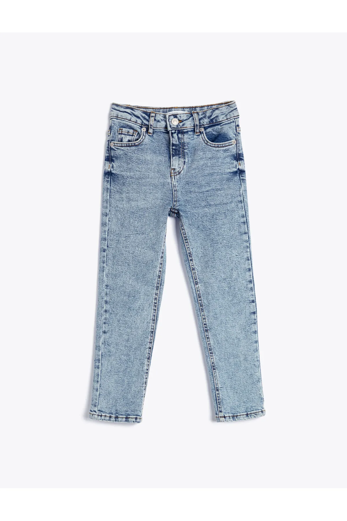 Koton  Jeanshose mit verstellbarem elastischem Bund, engem Bein aus Baumwolle, Tasche – Slim Jeans