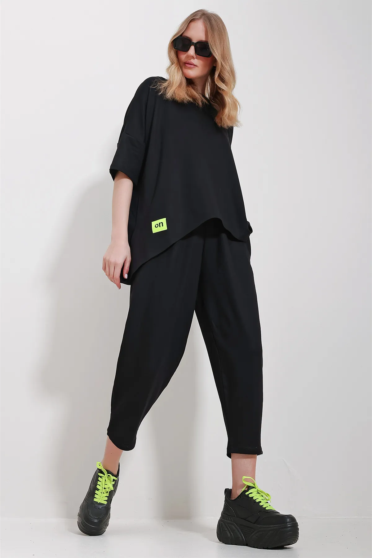 Trend Alaçatı Stili  Zweiteiler - Schwarz - Regular Fit