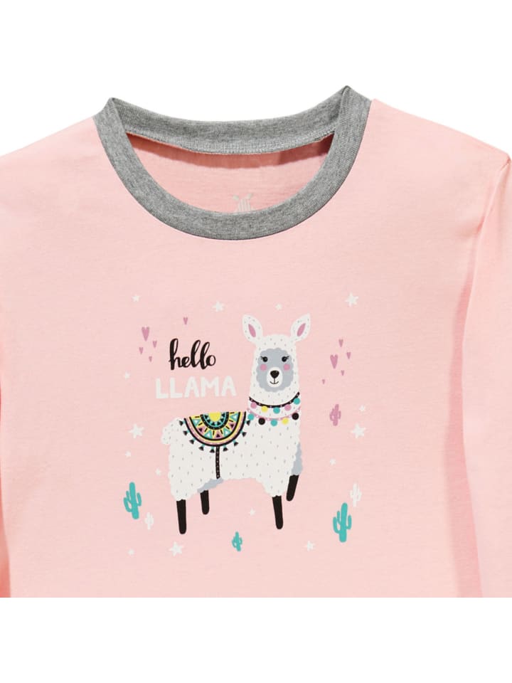 Erwin Müller Single-Jersey Kinder-Schlafanzug in rosa günstig kaufen
