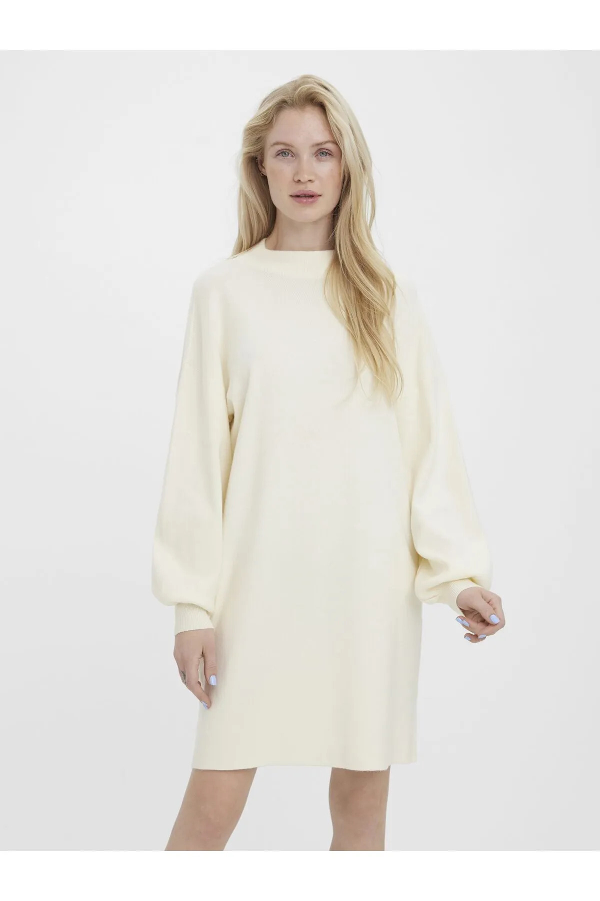 Vero Moda  Strickkleid VMNANCY LS FUNNELNECK DRESS GA BOO