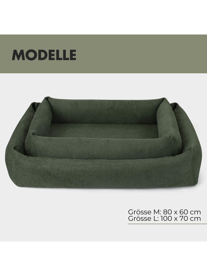 PAW WOW Hundebett EMMA Velours Olive günstig kaufen 80 x 60 cm