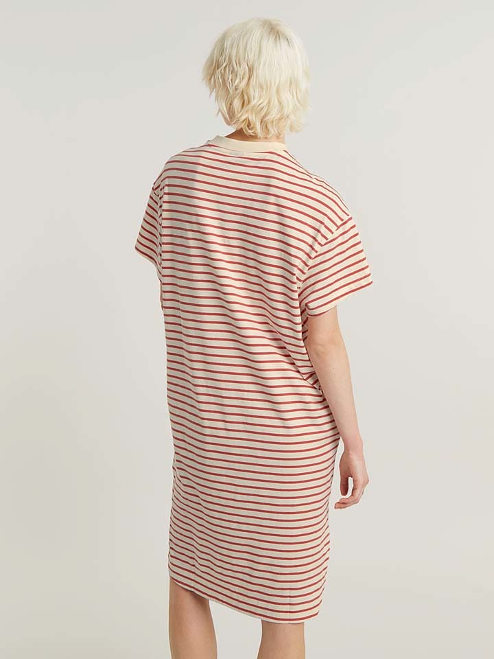 G-Star Kleid in Creme/ Rot günstig kaufen