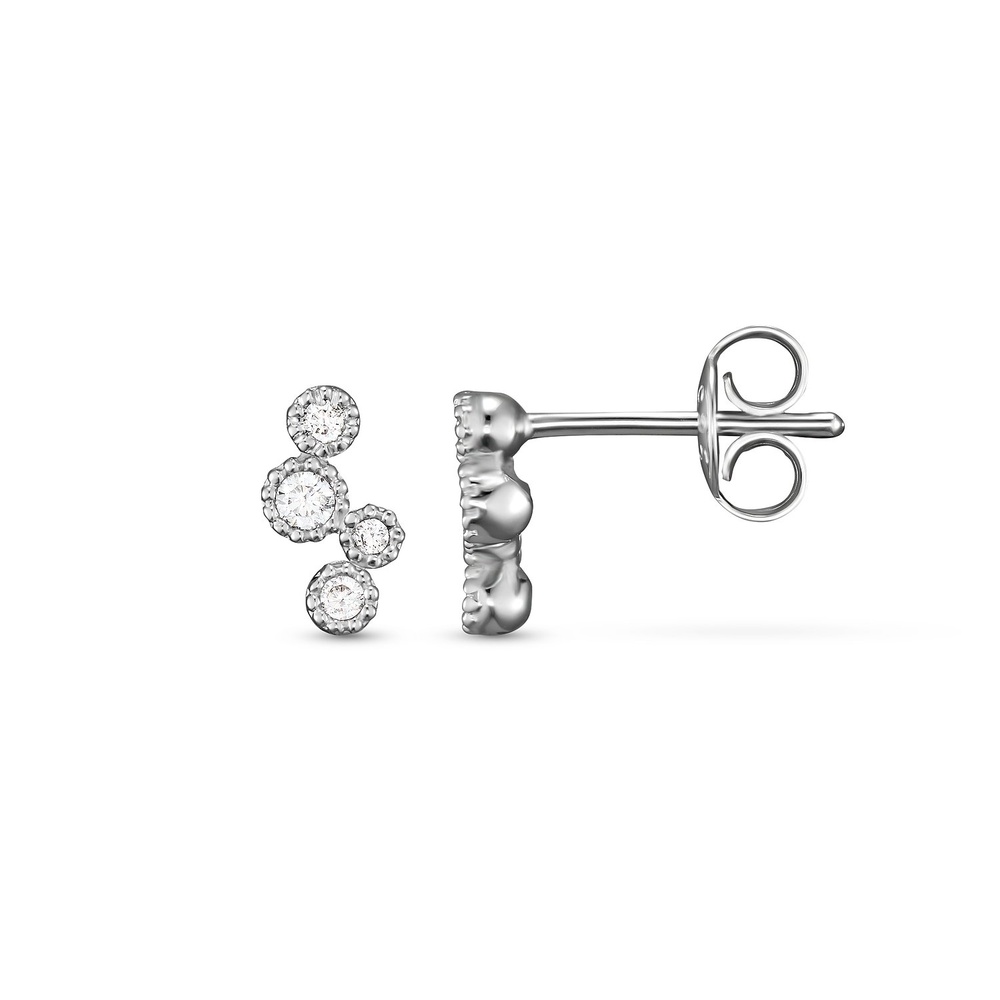 FAVS Boucles d'oreilles à fermoir à poussette 925 Argent Boucles d'oreilles