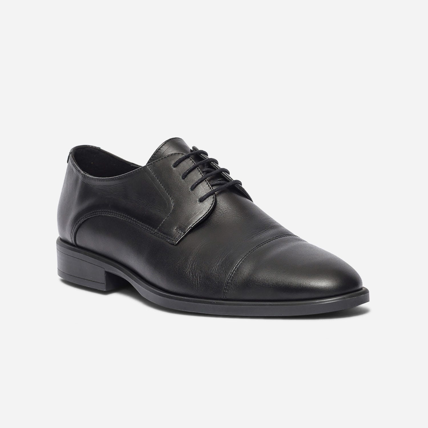 Derby ERAM FLEX noir en cuir éco-conçu