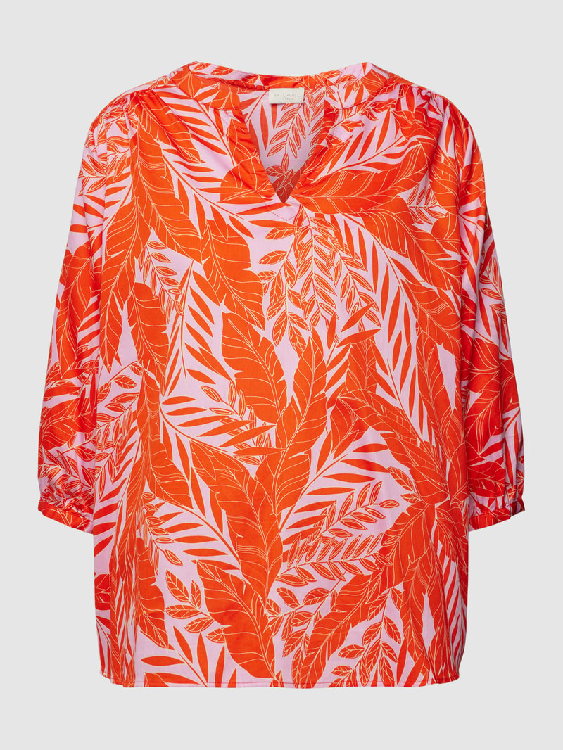 Blusenshirt mit Allover-Muster in hellrosa