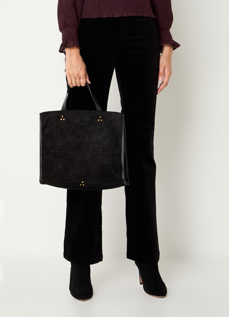 Jérôme Dreyfuss Léon M Shopper aus Kalbsveloursleder mit abnehmbarer Tasche