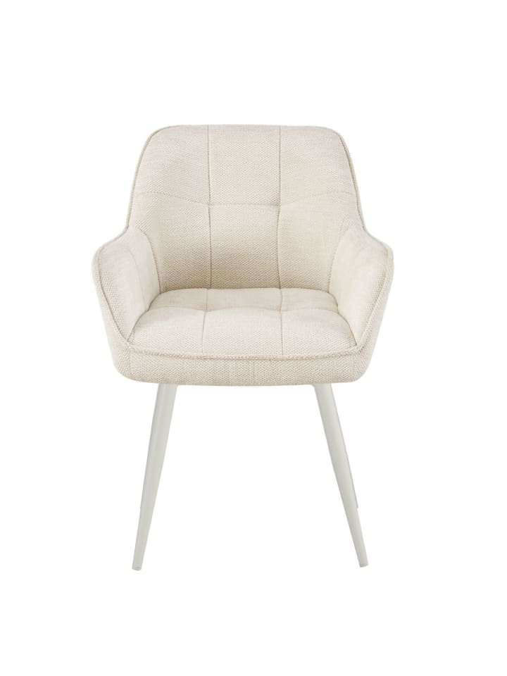 DUBI Möbel 2er-Set: Drehstuhl THOMAS-JILL in Cremeweiß - (B)61 x (H)82 x  (T)62 cm günstig kaufen onesize