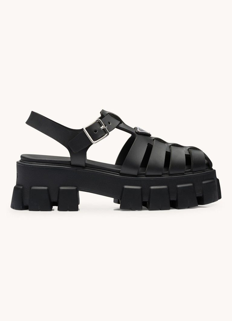 Sandale Prada cu logo din spumă