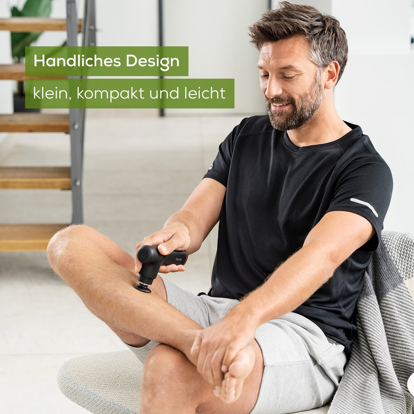 Beurer Muskelmassagegerät MG 79 Massage Gun Sensitive-Gezielte Muskelmassage zur Aktivierung und Regeneration