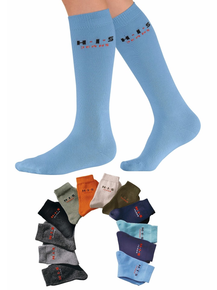 H.I.S Kniestrümpfe in hellblau, marine, blau, dunkelblau günstig kaufen