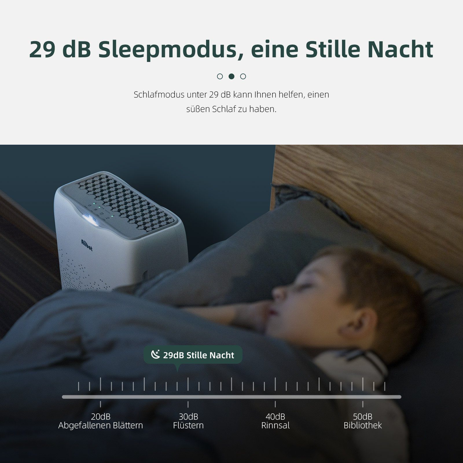 *Aiibot Luftreiniger Luftreiniger mit 5 in 1 HEPA Filter,4 Lüfterstufen,Ionisierer, für 80 m² Räume, Timer, Nachtmodus(unter 29 dB), 4 Windgeschwindigkeit