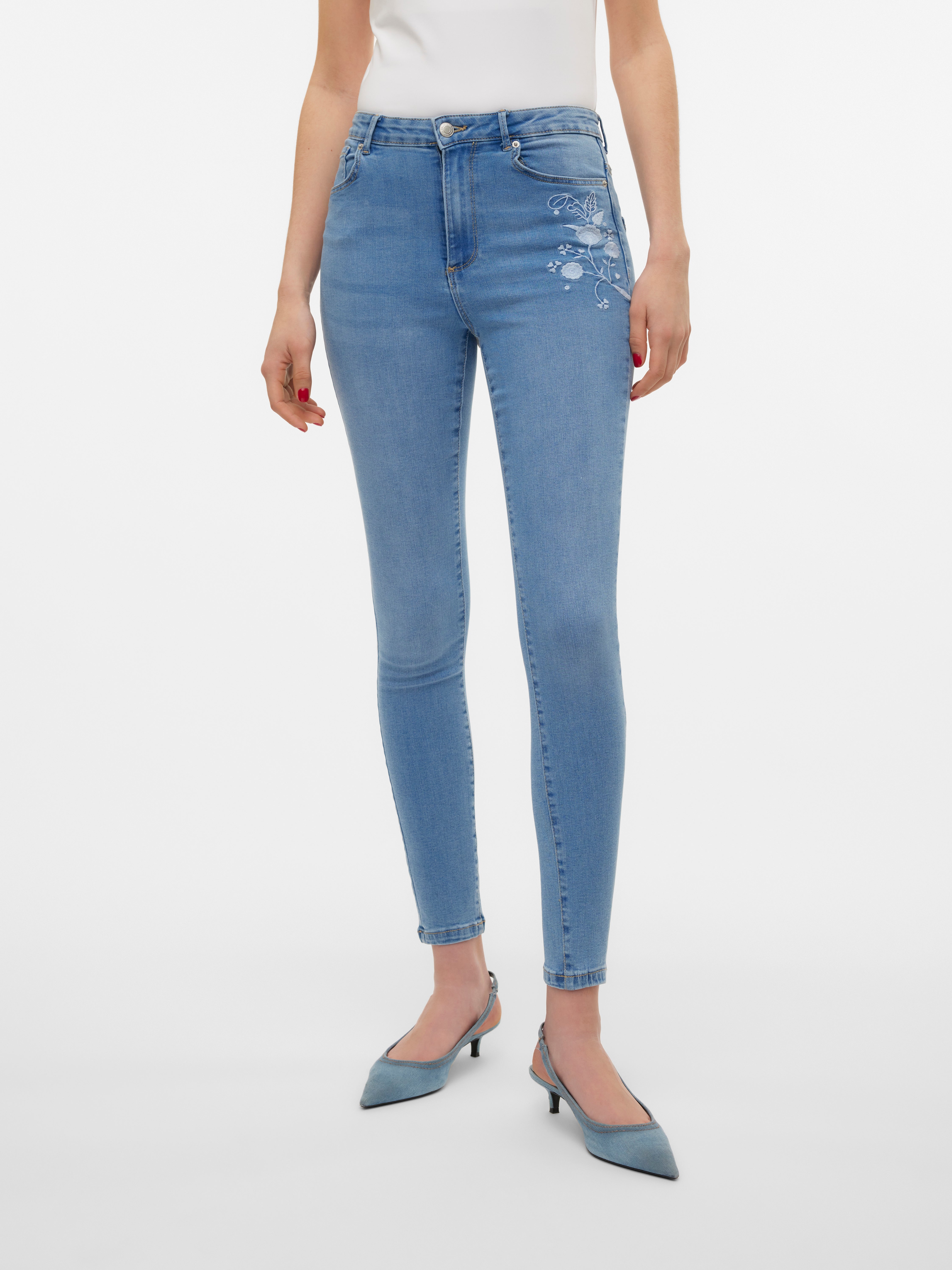 VMSOPHIA Hohe Taille Skinny Fit Jeans