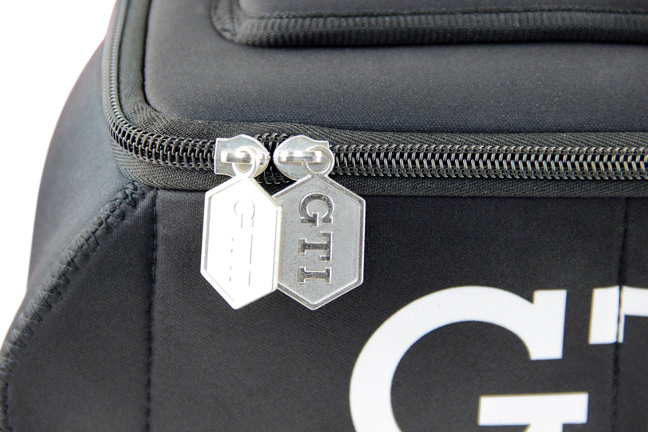 VW Collection by BRISA Kulturbeutel Volkswagen Universaltasche im Golf GTI Design, Kosmetiktasche aus Neopren, 27 x 10,5 x 14cm