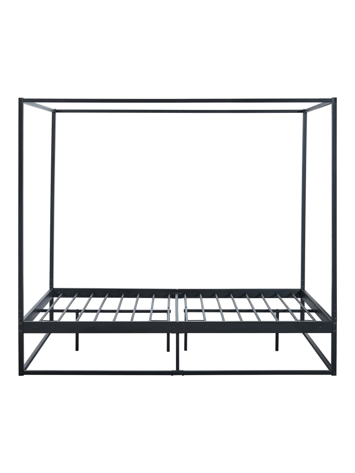 en.casa Himmelbett Kristianstad in Schwarz (B)120cm (L)200cm günstig kaufen onesize