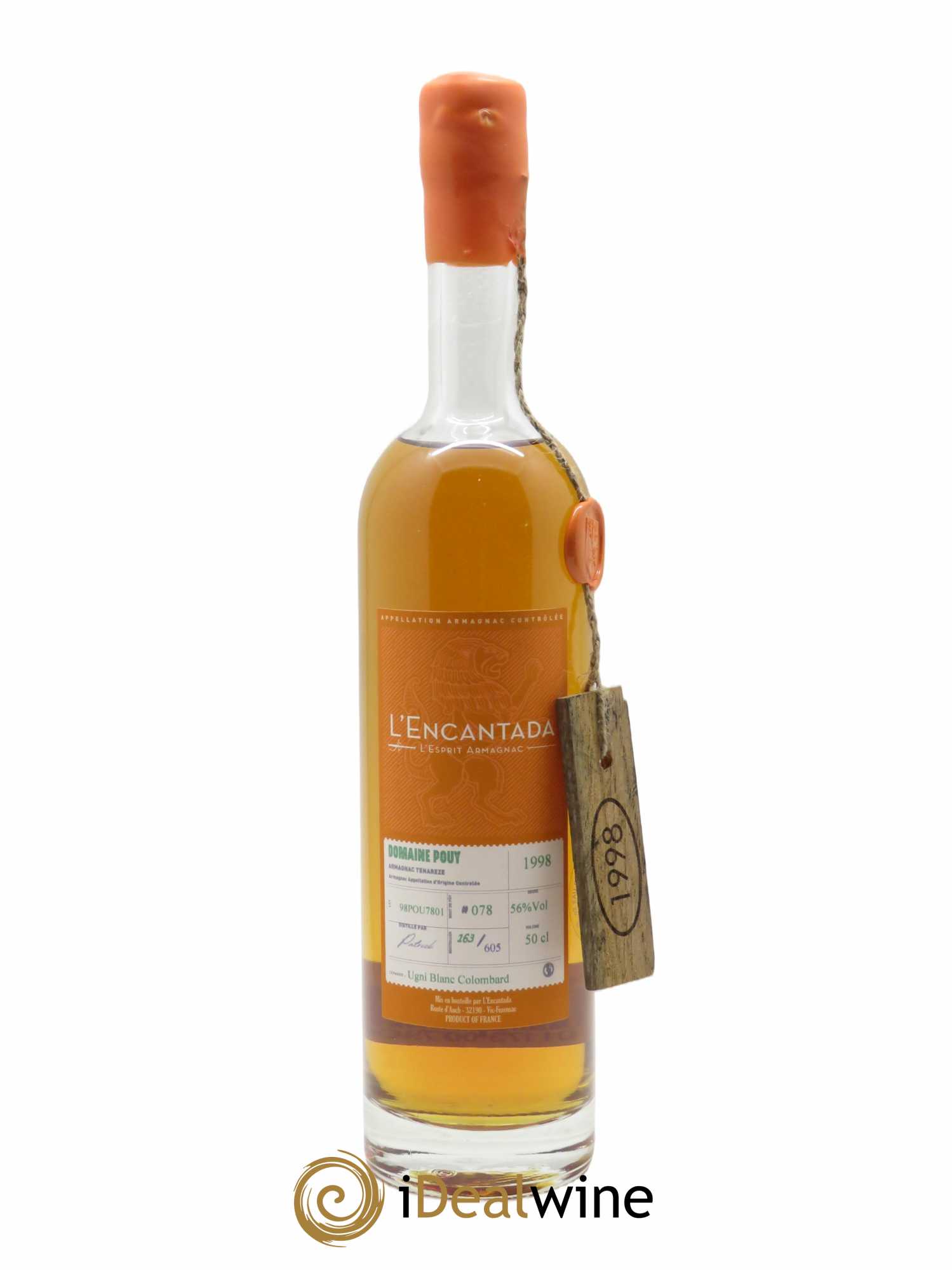 Bas Armagnac Domaine Pouy L'Encantada (50 cl) 1998 - Lot de 1 Bouteille