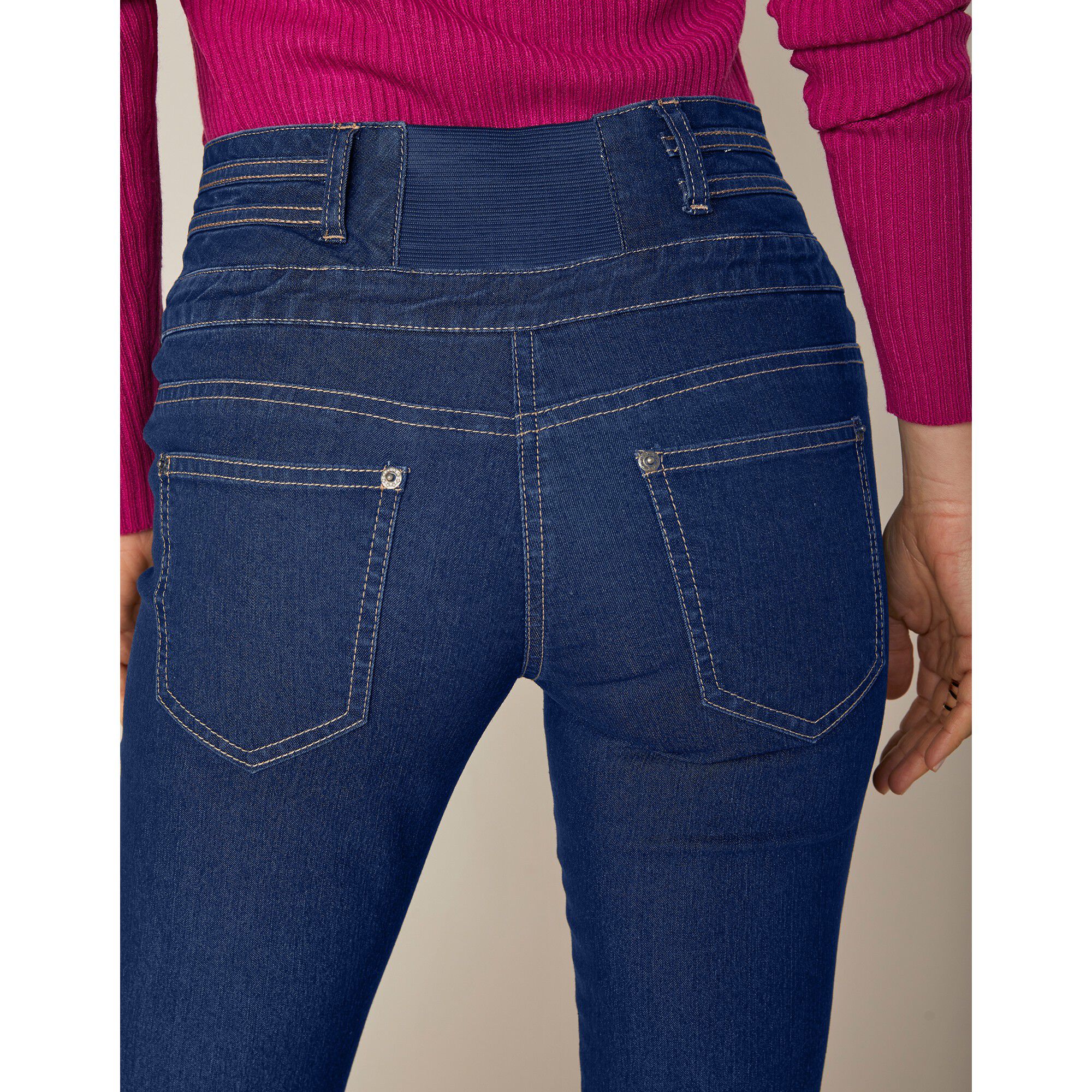 Jean coupe boocut taille haute